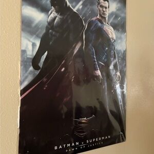 Batman v Superman Dawn of Justice Poster - Black, Blue, Red